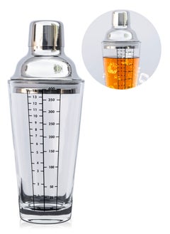 Buy Coffe and Cold Drinks Shaker Glass and Stainless 400ml in Saudi Arabia