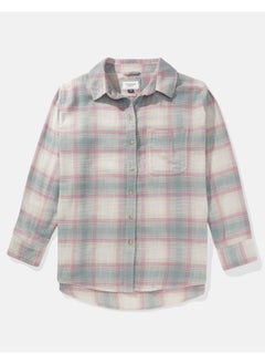 اشتري AE Oversized Plaid Flannel Shirt في مصر