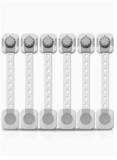 Buy Child Safety Locks (6 Pcs), 3M Adhesive with Length Adjustable Strap - Locks for Furniture, Baby Cabinets, Drawer, Home Appliances, Toilet Seat, Refrigerator, Oven and More in Saudi Arabia