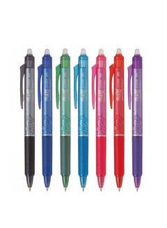 Buy 7-Piece Frixion Clicker Erasable Ball Pen 0.5mm Tip Multicolour in UAE