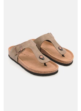 Buy Men Slip On Cork Sandals, Dark Sand in UAE