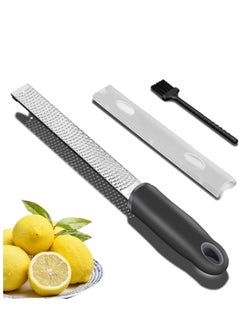 Buy Cheese Grater&Citrus Lemon Zester with Handle for Parmesan Cheese, Ginger, Garlic, Nutmeg, Chocolate, Fruits – 304 Stainless Steel Blade in Saudi Arabia
