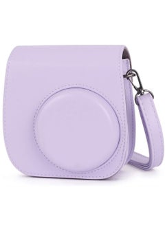 Buy Protective and Portable Case Compatible with Fujifilm for Instax Mini 11 Instant Camera, PU Leather Bag with Pocket and Adjustable Shoulder Strap (Lilac Purple), lilac purple, Pack Strap in UAE