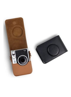 اشتري Protective Case for Fujifilm Mini Digital Hybrid Case Instant Film Camera PU Leather Bag with Strap (Brown) في الامارات