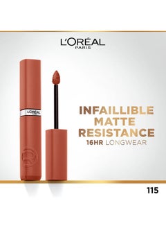 Buy L'Oréal Paris Infaillible Matte Resistance Liquid Lipstick  With Hyaluronic Acid - 115 Snooze Your Alarm in Saudi Arabia