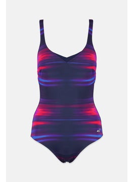 اشتري Women Tie Dye Sleeveless One Piece Swimsuit, Navy Combo في السعودية