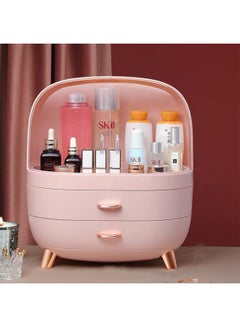 Buy Makeup Storage Organizer Box Cosmetics display rack with drawer in UAE