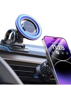 اشتري Lisen 2 in 1 MagSafe Car Mount for iPhone and Android phone Dashboard & Air Vent Base في الامارات