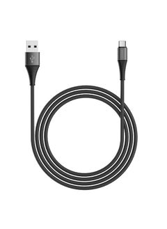 Buy Lazor Flow Premium Nylon Braided and Fast Charging Cable Type-A to Type-C CT32 Black-1m in UAE