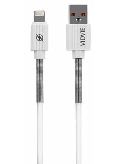 Buy Cable lighting VI-C510 Fast Charging and data transfer - 3.1amps 1 Meter - White in Egypt