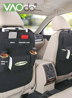 Buy Car Seat Back Storage With Tissue Box Snacks, Mobile Phone Storage Multi-Functional Car Storage in UAE