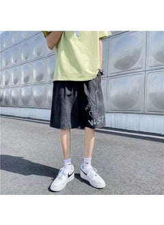 اشتري Casual Shorts Men Summer Ins Fashion Loose Hip-Hop Black في الامارات