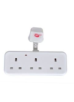 Buy Electric socket with three outlets/white in Saudi Arabia