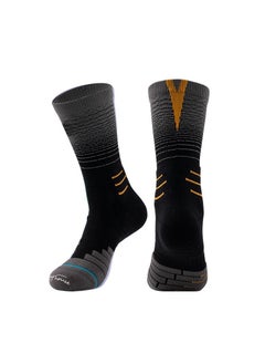 اشتري M MIAOYAN basketball socks professional combat gradient elite socks thick towel bottom high top outdoor sports socks في السعودية