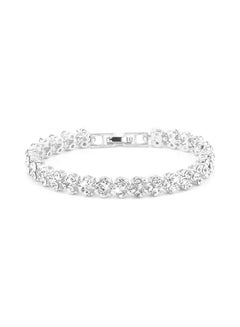 Buy Bracelets for Women,Cubic Zirconia Tennis Bracelet,Classic Bling Bangles for Teens Girls and Female Hand Jewelry Accessories-6.5 Inch(Silver)-One Size in UAE