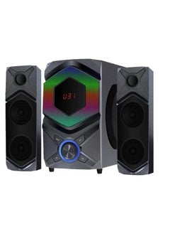 Buy Zero Subwoofer 2.1 ZR 6350 Supports Flash, Memory Card and Bluetooth With Remote Control For Easy Control Black in Egypt