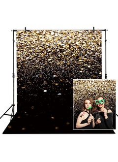 Buy 5X7Ft Black And Gold Backdrop Gold Glitter Paint Backdrop Golden Bokeh Spot Starry Sky Wedding Adult Baby Children Family New Year Party Decor Portrait Shooting Photo Studio Booth D473 in UAE