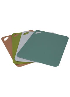 Buy Colorful plastic cutting boards set of 4 pieces in Saudi Arabia