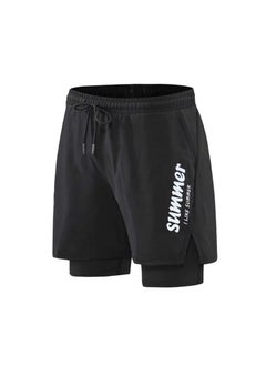 اشتري Fashionable Men's Double-Layer Quick Drying Beach Swimming Shorts في الامارات