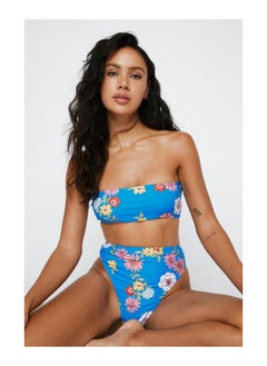 Buy Recycled Floral Bandeau High Waisted Bikini Set in Saudi Arabia