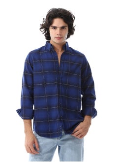 Buy Gingham Pattern Long Sleeves Shirt_ Shades Of Blue in Egypt