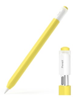 Buy For Apple Pencil (USB-C) Transparent Jelly Stylus Protective Cover(Yellow) in UAE