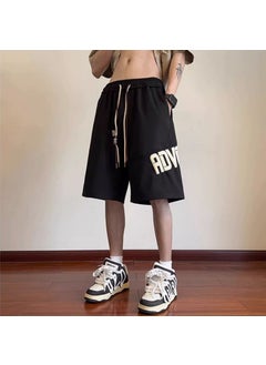 اشتري Summer Waffle Shorts Unisex Vintage Hip Hop Loose BasketballBlack Black في السعودية