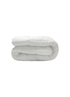 Buy Soft Solid Single Size Duvet Microfiber White 65 GSM 160x210 cm in UAE