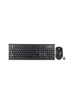 Buy A4TECH SILENT CLICK WIRELESS KEYBOARD MOUSE SET 3000NS, 2.4G Hz  WIRELESS WITH NANO RECEIVER, FOR WINDOWS XP / VISTA / 7 / 8 / 8.1 / 10, BLACK in UAE