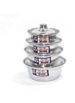 Buy Aluminum pots set consisting of 4 pieces 19-22 cm in Saudi Arabia