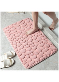 اشتري 1-Piece Size Is 40x60 Cm Household Cobblestone Embossed Doorstep Carpet Doormat Bathroom Minimalist Wind Absorbent Foot Mat Bathroom Anti-Skid Mat Floor Mat في الامارات