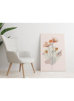 Buy Watercolor Abstract Flower Line Art Printed canvas wall art 120x80 in Egypt