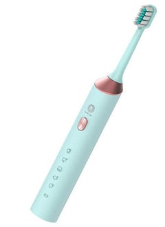 Buy GREEN LION Electric Toothbrush, 5 Modes, Sonic Technology, Charging Cable, 4 Brush Heads, Intelligent Timing - Blue in Egypt