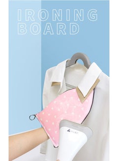 Buy 2 PCS Handheld Ironing Board, Handheld Ironing Pad, High Temperature Ironing Pad, Mini Handheld Ironing Board, Household Ironing Gloves (Pink and Green) in UAE