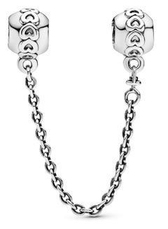 اشتري PANDORA Jewelry Red Heart Safety Chain Sterling Silver Pendant في الامارات
