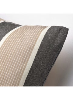 Buy Cushion cover, anthracite beige/stripe pattern, 50x50 cm in Saudi Arabia