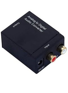 Buy Analog to Digital Converter L/R RCA Analog to SPDIF Coaxial Optical Toslink Digital Audio Converter Adapter in UAE