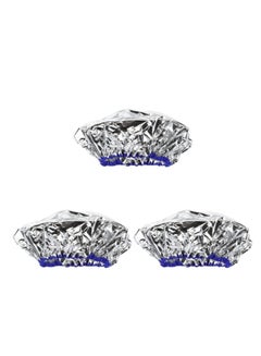 Buy Aluminum Thermic Foil Reusable Processing Cap, Hair Drying Hat, for Hair Deep Conditioning, Heat Cap Foil Coloring Cap, for hair Cap Reusable Processing Heat Thermal Caps (3 pack) in UAE