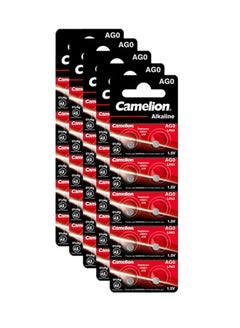 Buy Camelion alkaline button cell batteries AG0 - 10 pack x5 in Egypt