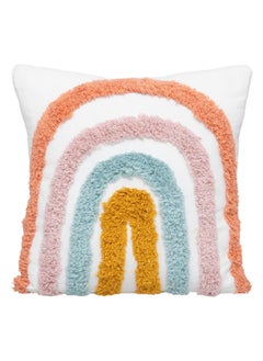 Buy Arc-en-ciel Rainbow Tufted Square Shaped Children's Cushion Multicolour 40 x 40 cm 194013 in Saudi Arabia