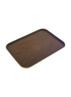 اشتري Sunnex Rectangular Non-Slip Tray with Rubber Surface And Polypropylene Bottom MPE1622BR, Brown, 40x56cm في الامارات