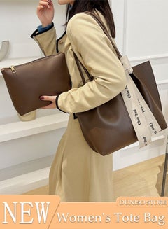 Buy Women's Shoulder Tote Bag Faux Leather Handbag For Women Large Capacity Bucket Bag Fashionable Travel Messenger Shoulder Bag For Ladies Girls College Students in Saudi Arabia