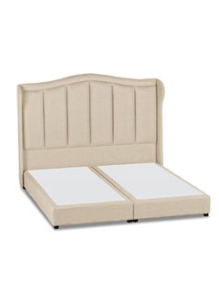 Buy Remo | Velvet Bed Frame - Light Beige in Saudi Arabia