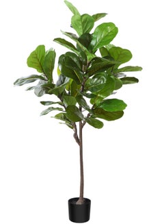 Buy Artificial Fiddle Leaf Fig Tree 59 Inch Fake Ficus Lyrata Plant with 56 Leaves Faux Plants in Pot for Indoor Outdoor House Home Office Garden Modern Decoration Perfect Housewarming Gift in Saudi Arabia