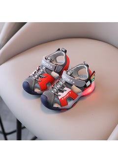 Buy 2024 Summer Kids Casual Shoes Breathable Baby Sandals with Flashing LightsOrange Orange in UAE