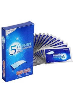 Buy Easy to use 5D teeth whitening adhesive strips, pack of 7 pieces in Egypt