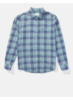 اشتري AE Slim Fit Plaid Button-Up Shirt في السعودية