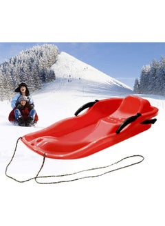 اشتري Outdoor Sports Plastic Skiing Boards Sled Luge Snow Grass Sand Board Ski Pad Snowboard With Rope For Double People في الامارات