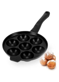 Buy Non Stick Pan - 7 Cavity Pits Appam Patra with Handle in UAE