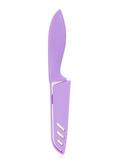 Buy Utility Vegetable And Fruit Knife With Sheath  Purple 10cm in UAE